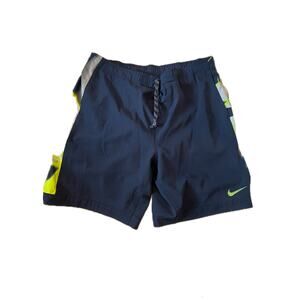 Nike Dri Fit Blue Yellow Shorts Mens XL